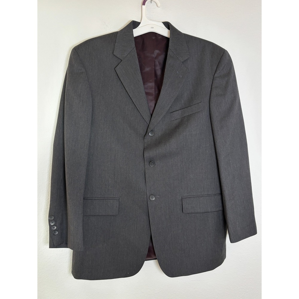 Alfani Mens Charcoal Gray 3 Button Blazer Suit Jacket Macy's Exclusively